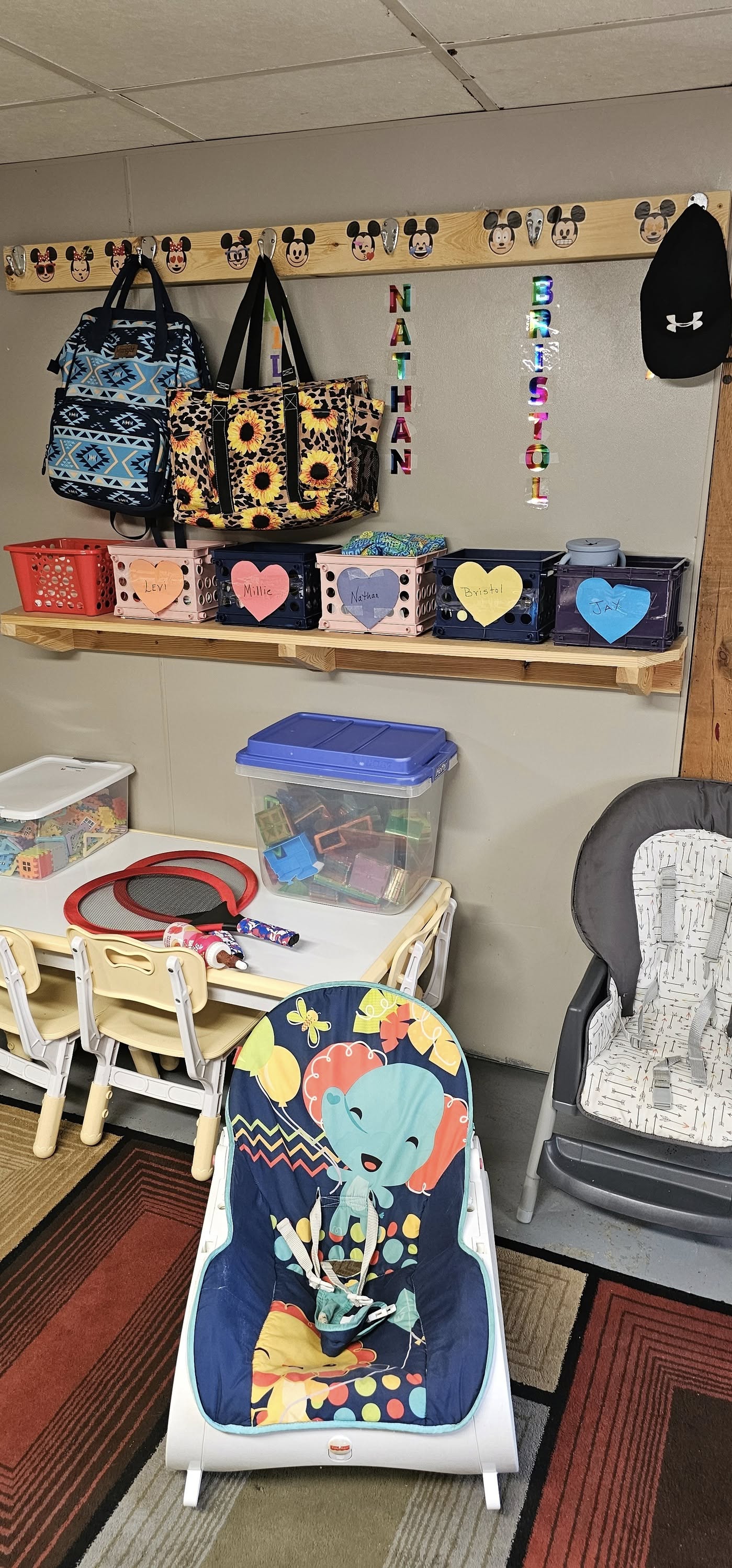 Cubbies and hooks
